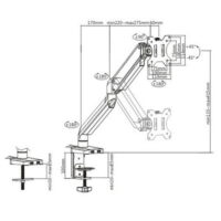 Twisted Minds Single Monitor Aluminum Slim Mechanical Spring Monitor Arm Price in Pakistan 04
