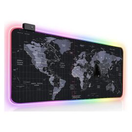 GMS X5 World Map Print RGB Gaming Mouse Pad Large Extended Soft Led Mouse Pad Price in Pakistan