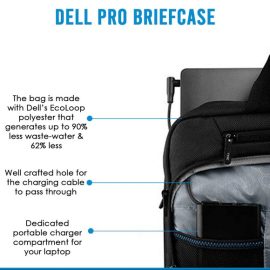 Dell Pro Laptop Briefcase 14 PO1420C with Water Resistant Exterior and EVA Foam Cushioning Price in Paksitan 03