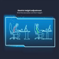 MXG by ZAH MGT 01 RGB Lighting SIT Stand Gaming Desk With Creative Control Panel –Single Motor Price in Pakistan 08