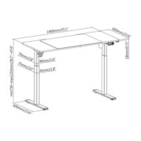 MXG by ZAH MGT 01 RGB Lighting SIT Stand Gaming Desk With Creative Control Panel –Single Motor Price in Pakistan 09