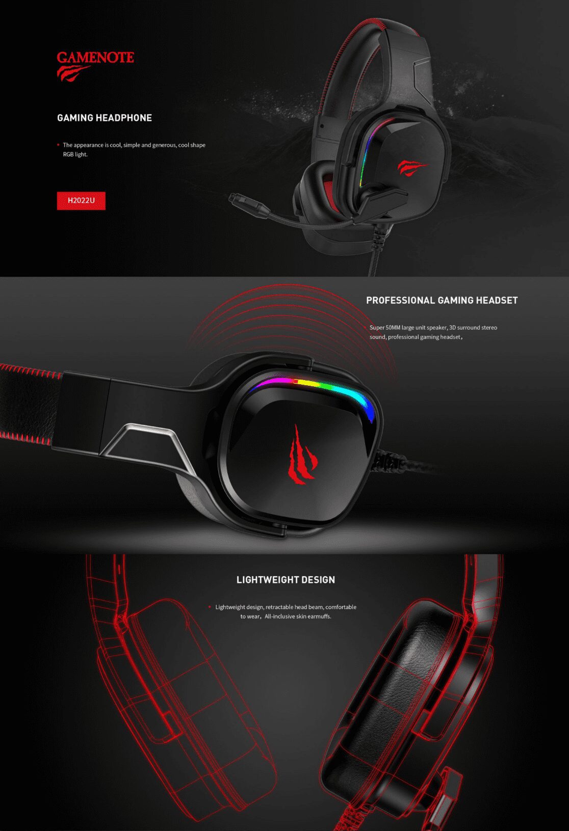 Buy Havit H2022U Professional RGB Gaming Headset Price in Pakistan