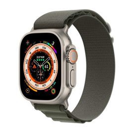 Apple MQEW3 Watch Ultra GPS Cellular 49mm Titanium Case with Green Alpine Loop Price in Pakistan