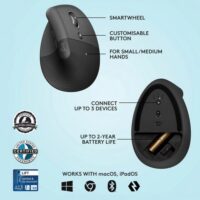 Logitech Lift Vertical Ergonomic Wireless Mouse Graphite 910 006479 Price in Paksitan 07