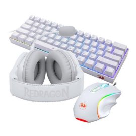 REDRAGON Gaming S129W Keyboard Mouse Headset 3 in 1 Combo Set – White Price in Pakistan 2