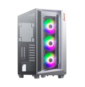 XPG Cruiser Mid Tower 4 RGB Fans Tempered Glass Panel PC Case White 01