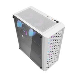 DarkFlash Aigo DK351 Luxury E ATX 4 ARGB Fans Included Gaming Case White Price in Pakistan 03