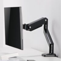 MXG BMA 12U Single Monitor Premium Aluminum Spring Assisted With 30. USB Cable Monitor Arm Matte Black Price in Pakistan 01