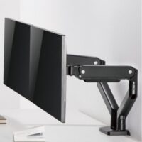 MXG BMA 24U Dual Monitor Premium Aluminum Spring Assisted With 3.0 USB Cable Monitor Arm Matte Black Price in Pakistan 01