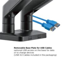 MXG BMA 24U Dual Monitor Premium Aluminum Spring Assisted With 3.0 USB Cable Monitor Arm Matte Black Price in Pakistan 07