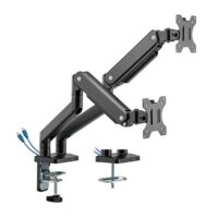 MXG BMA 24U Dual Monitor Premium Aluminum Spring Assisted With 3.0 USB Cable Monitor Arm Matte Black Price in Pakistan