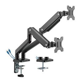 MXG BMA 24U Dual Monitor Premium Aluminum Spring Assisted With 3.0 USB Cable Monitor Arm Matte Black Price in Pakistan