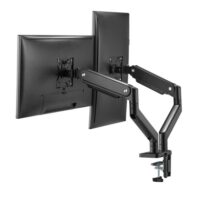 MXG BMA 24U Dual Monitor Premium Aluminum Spring Assisted With 3.0 USB Cable Monitor Arm Matte Black Price in Pakistan 5