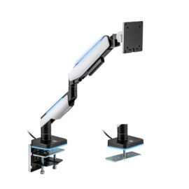 MXG HMA 12R Heavy Duty RGB Gaming Monitor Arm Matte White Price in Pakistan 1