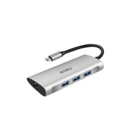WIWU Alpha 631STR Portable Multiport Usb C Hub 6 in 1 Laptop Adapter Price in Pakistan