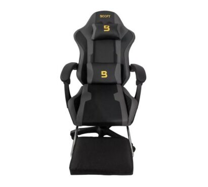 Boost Surge With Footrest Gaming Chair Black Gray 04