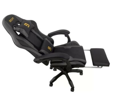 Boost Surge With Footrest Gaming Chair Black Gray 05