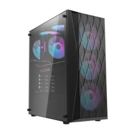 DarkFlash DK352 ATX With 4 ARGB Fans Gaming Case Black 01