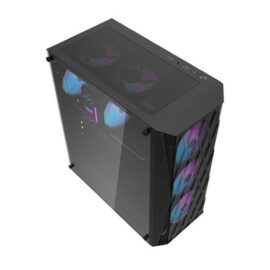 DarkFlash DK352 ATX With 4 ARGB Fans Gaming Case Black 05