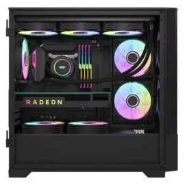 DarkFlash DK415 M ATX PC Gaming Case Black 05