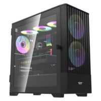 DarkFlash DK415 M ATX PC Gaming Case Black