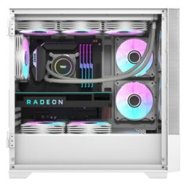 DarkFlash DK415 M ATX PC Gaming Case White 05