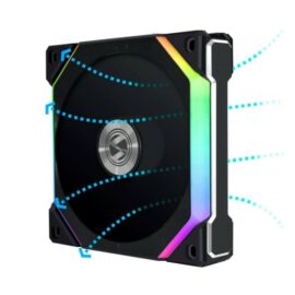 Lian Li Uni Fan SL120 V2 Reverse Blade ARGB 120mm Single Black 01