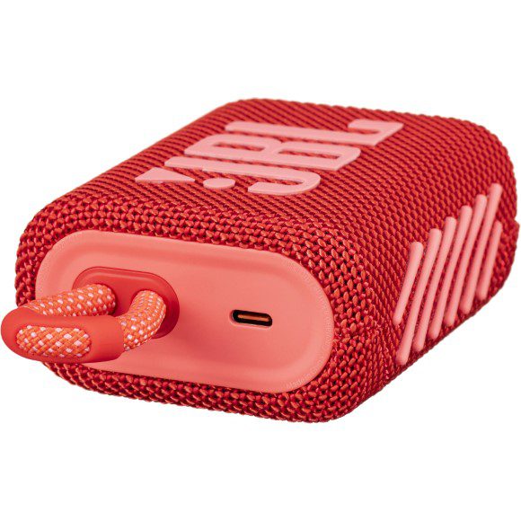 JBL Go 3 Portable Waterproof Bluetooth Speaker, Red