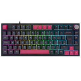 Skyloong GK75 Black Pink Knob Layout Mechanical Wireless Bluetooth Keyboard