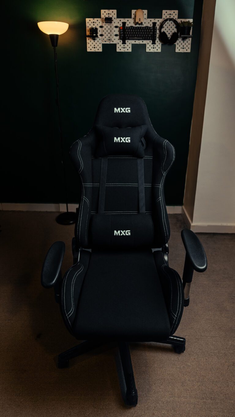 MXG FGC-01 Upholstered Fabric with Headrest and Lumbar Support Gaming Chair Price in Pakistan 01