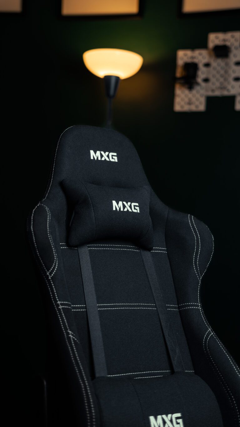 MXG FGC-01 Upholstered Fabric with Headrest and Lumbar Support Gaming Chair Price in Pakistan 05