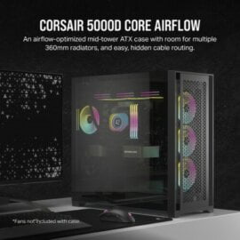 Corsair 5000D RGB AIRFLOW Mid Tower Desktop Case Black Lowest Price in Pakistan 01