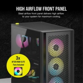 Corsair iCUE 4000D RGB AIRFLOW Mid Tower Case Black 3x AF120 RGB ELITE Lowest Price in Pakistan 04