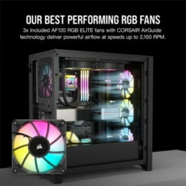 Corsair iCUE 4000D RGB AIRFLOW Mid Tower Case Black 3x AF120 RGB ELITE Lowest Price in Pakistan 06