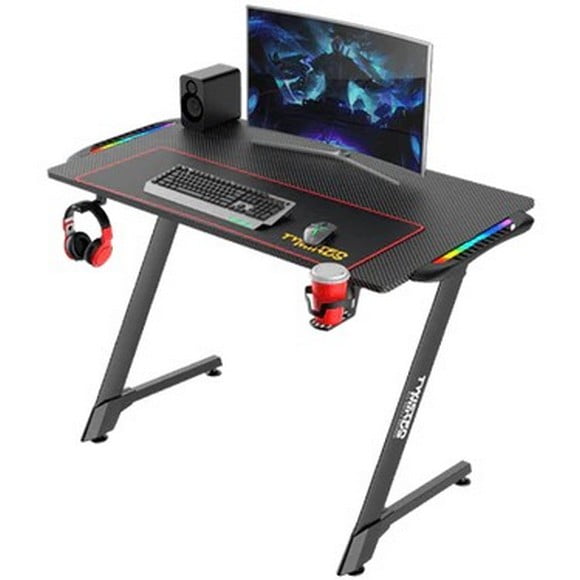 Twisted Minds Z Shaped TM-Z-1060-RGB Gaming Desk Carbon Fiber Texture ...