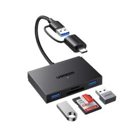 UGREEN 45167 USB-C 4IN1 Card Reader With 2X USB3.0 + 1X SD/TF-BK