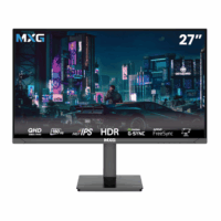 MXG G27IQ-18 | 27" QHD IPS Gaming Monitor – 180Hz, HDR, FreeSync/Adaptive Sync, DCI-P3 90%, With Height Adjustable stand