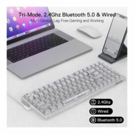 105730 Redragon IRELIA PRO K658CT RGB PRO Wireless Mechanical Keyboard White 3 510x510