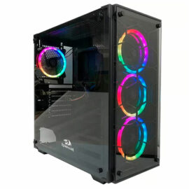 105754 Redragon Wheel Jack Gc 606 Black Game Case With 3rgb Fan