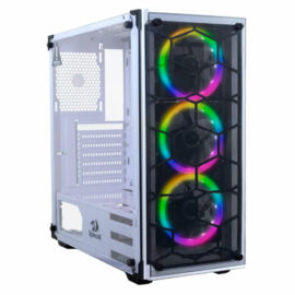 105757 Redragon Wheel Jack Gc 606 White Game Case With 3rgb Fan