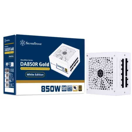 SilverStone SST-DA850R-GMA-WWW DA850R White 80 PLUS Gold 850W ATX 3.0 & PCIe 5.0 Fully Modular Power Supply