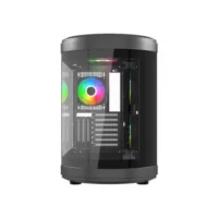 Thunder Rogue TGC-657B Modern Aesthetic Dual Chamber Panoramic Tempered Glass Mid-Tower ATX PC Gaming Case – Black 8
