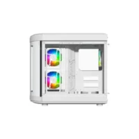 Thunder Rogue TGC-657W Modern Aesthetic Dual Chamber Panoramic Tempered Glass Mid-Tower ATX PC Gaming Case – White 3
