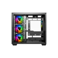 Thunder Battle Station TGC-666 Case – Black – Three sided tempered glass panels – Dual-chamber ATX Mid Tower – Up to 2 × 360mm radiators 6