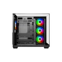 Thunder Battle Station TGC-666 Case – Black – Three sided tempered glass panels – Dual-chamber ATX Mid Tower – Up to 2 × 360mm radiators 5