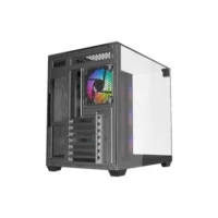 Thunder Battle Station TGC-666 Case – Black – Three sided tempered glass panels – Dual-chamber ATX Mid Tower – Up to 2 × 360mm radiators 2