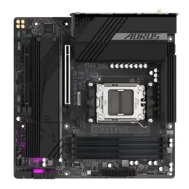 GIGABYTE B650M AORUS Elite AX Gaming Motherboard (AM5/ LGA 1718/ AMD B650/ Micro-ATX// DDR5/ 2* M.2/ PCIe 5.0/ USB 3.2 Gen2X2 Type-C/Intel 2.5GbE LAN/Q-Flash Plus/EZ-Latch) 5