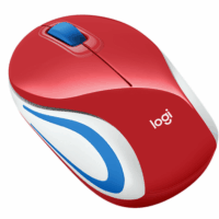 Logitech M187 Wireless Mini Mouse Bright-Red 910-005373