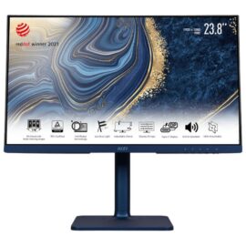 MSI Modern MD241P 24" 75Hz FHD IPS HDMI USB Type-C Swivel Pivot Height Adjust Tilt Built-in Speakers Monitor UltraMarine