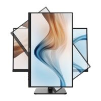 MSI Modern MD241P 24" 75Hz FHD IPS HDMI USB Type-C Swivel Pivot Height Adjust Tilt Built-in Speakers Monitor Black - Image 3